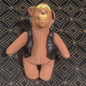 Brown Bear Plush Toy with Black Vest - Kids Toy